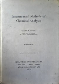 Instrumental Methods of Chemical Analysis